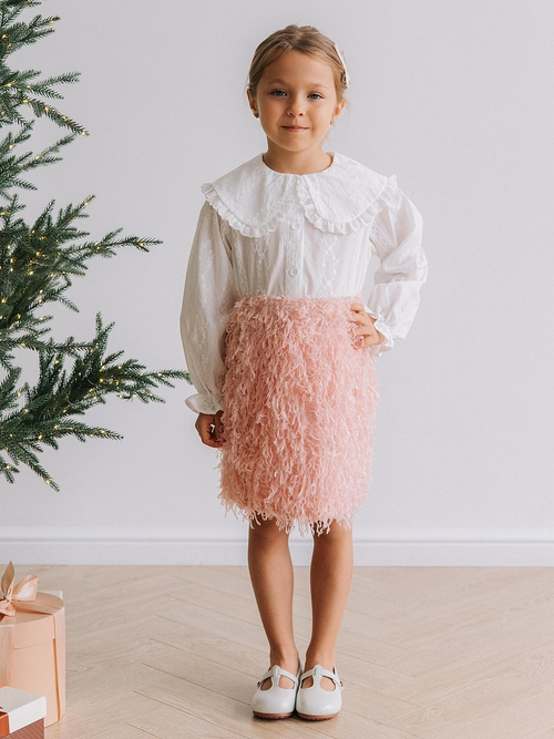 Юбка с перьями, Розовый