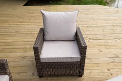 "Бостон" лаунж-зона из искусственного ротанга, цвет соломенный