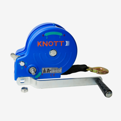 Лебедка ручная г/п 450 кг фал/крюк/пласт. корпус KNOTT