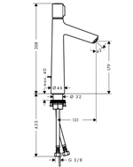 Смеситель для раковины Hansgrohe 72044000 Talis Select S 190, со сливным гарнитуром