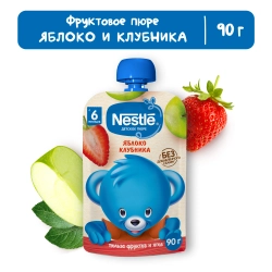 Nestle пауч яблоко и клубника 90г с 6 месяцев