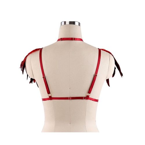 Женская сбруя (портупея) красная Romeo Rossi 9188-1