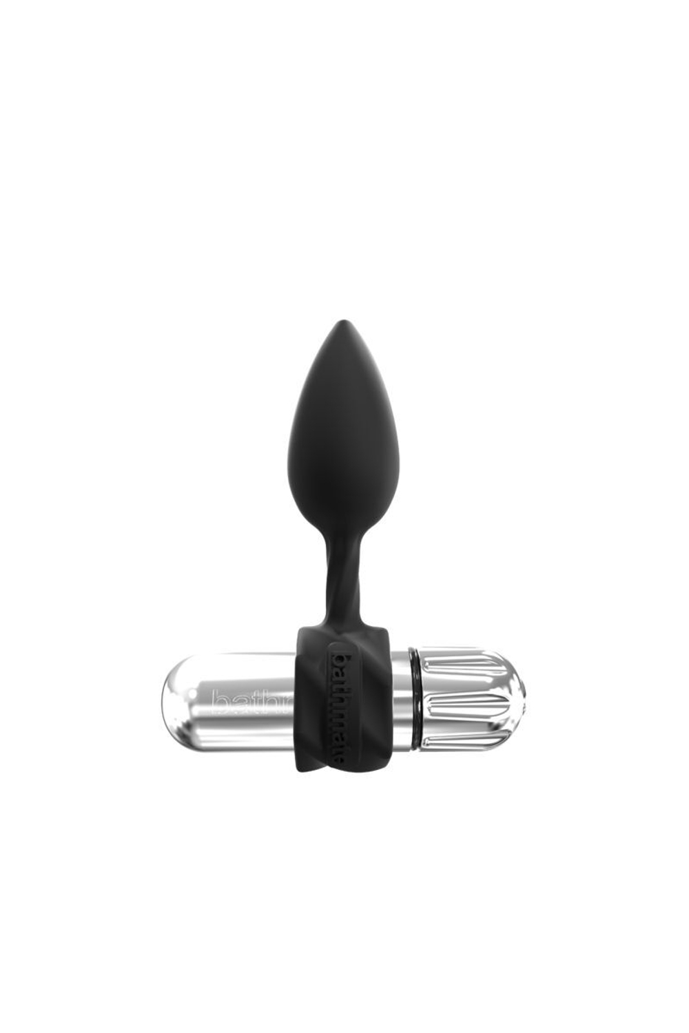 Набор из 3 анальных плагов и вибропули Bathmate Anal Training Plugs VIBE (Цвет: черный с серебристым)