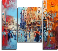 Модульная картина "Городской пейзаж"