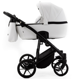 Детская коляска Adamex Mobi Deluxe New 2 в 1 MN-SA1 (БЕЛАЯ КОЖА)