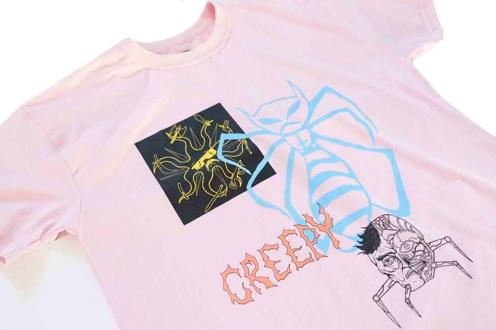 Футболка Creepy Clothing Паразит Розовая