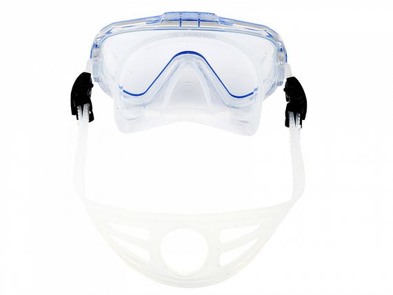 Набор маска+трубка в сумке Sargan Дайва-С прозрачный/синий