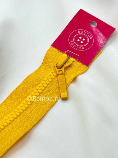 Молния YKK тракторная, тип 3 желтая 001 (тонкий бегунок)