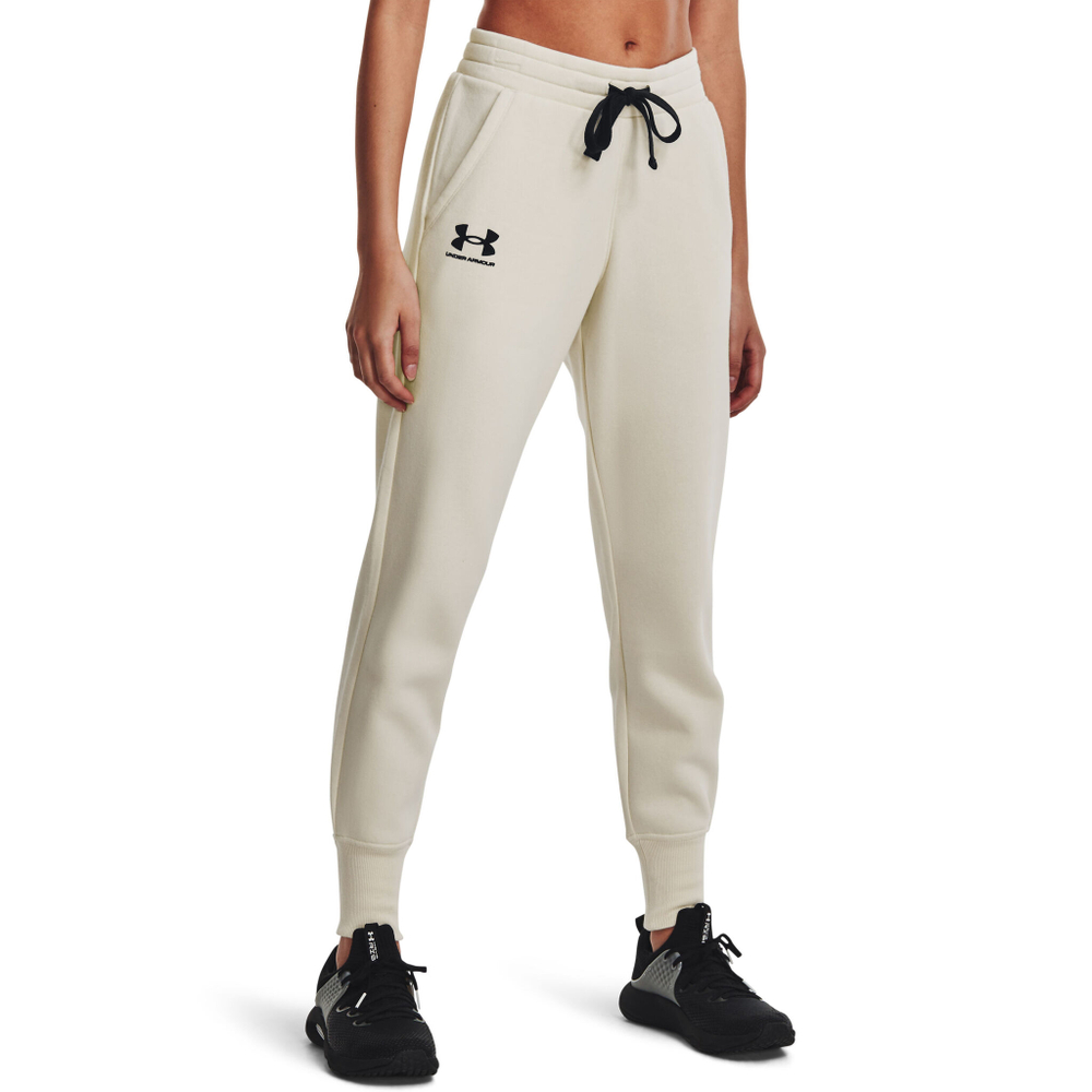 Женские теннисные брюки Under Armour Rival Fleece Training Pants Women - Beige