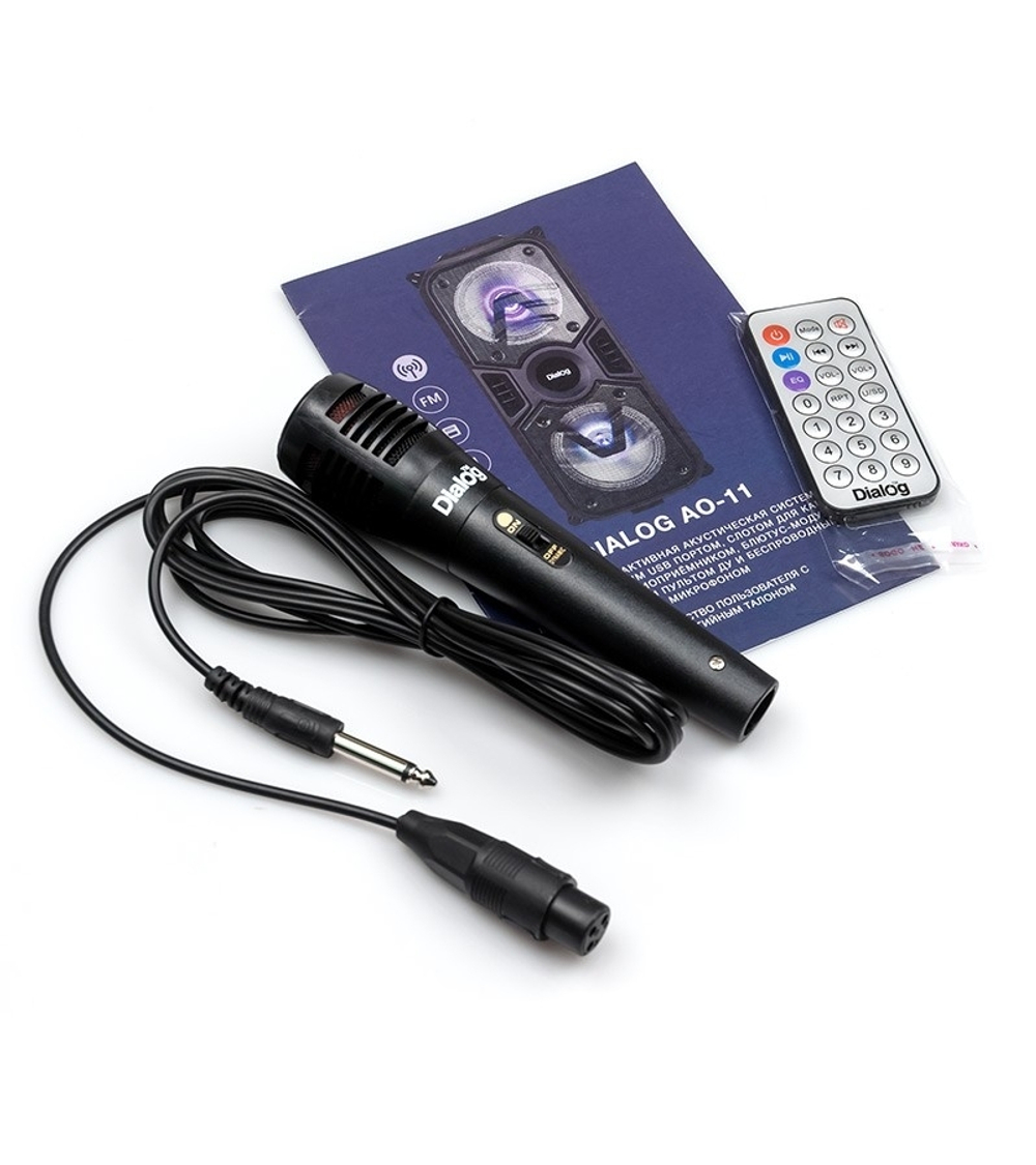 Dialog Oscar AO-11 - акустическая колонка 1.0, 26W RMS, Караоке c микрофоном, BT+FM+USB+SD+LED