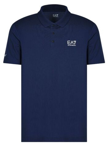 Мужское теннисное поло EA7 Man Jersey - небесный