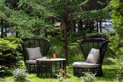 "Парма" кофейный комплект из искусственного ротанга, цвет бронзовый