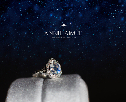 Кольцо Moonstone & Brilliant obsession — Pear