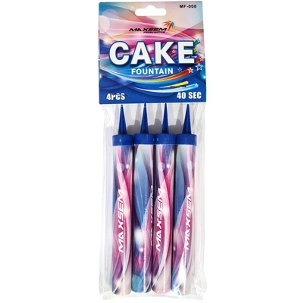 Свеча-Фонтан Цветное Пламя 12,5см. 40сек. 4шт.