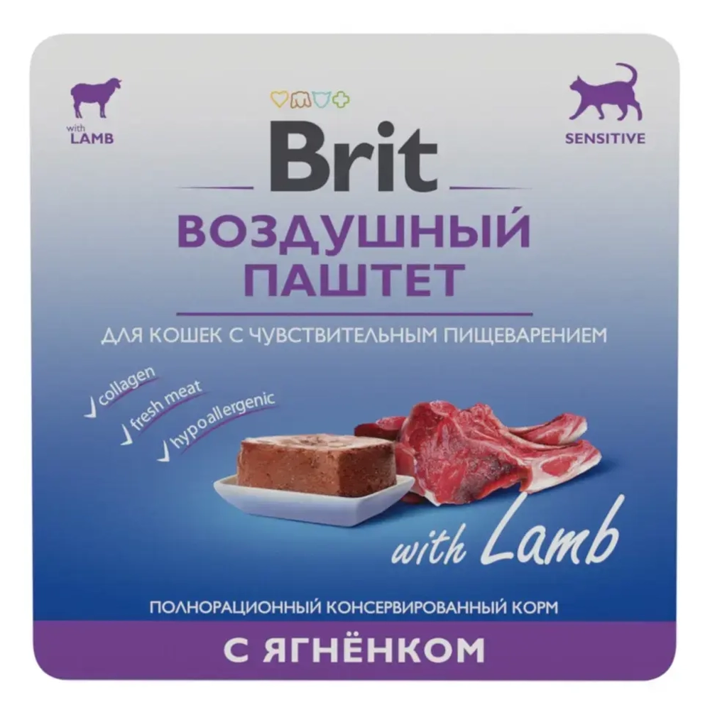 Brit premium, воздушный паштет для взрослых собак мини пород, тунец, 100г