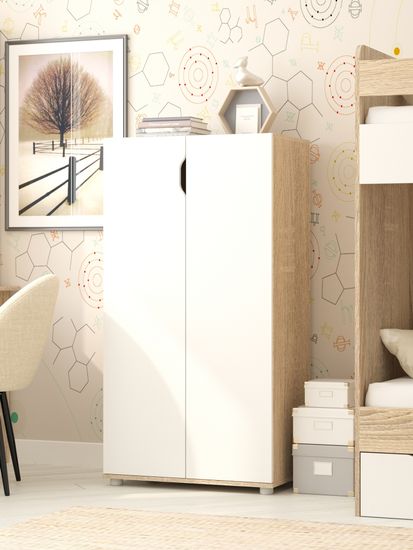 дуб сонома / белый