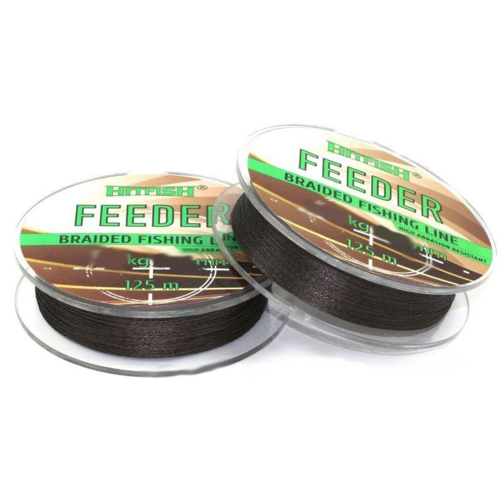 Шнур HITFISH FEEDER BRAID 4X 125м 0.19, коричневая