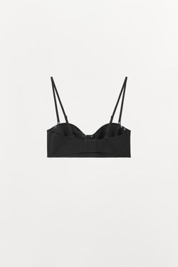 ZARA БЮСТГАЛЬТЕР НА КОСТОЧКАХ ИЗ ПОЛИАМИДА, ЧЕРНЫЙ