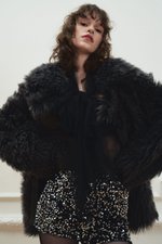 Двусторонняя шубка Grey, Серая