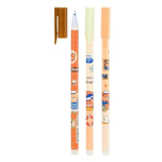 Ручка гелевая, пиши-стирай, Basir, синие чернила, серия "МЕДВЕЖАТА", 3 цвета корпуса