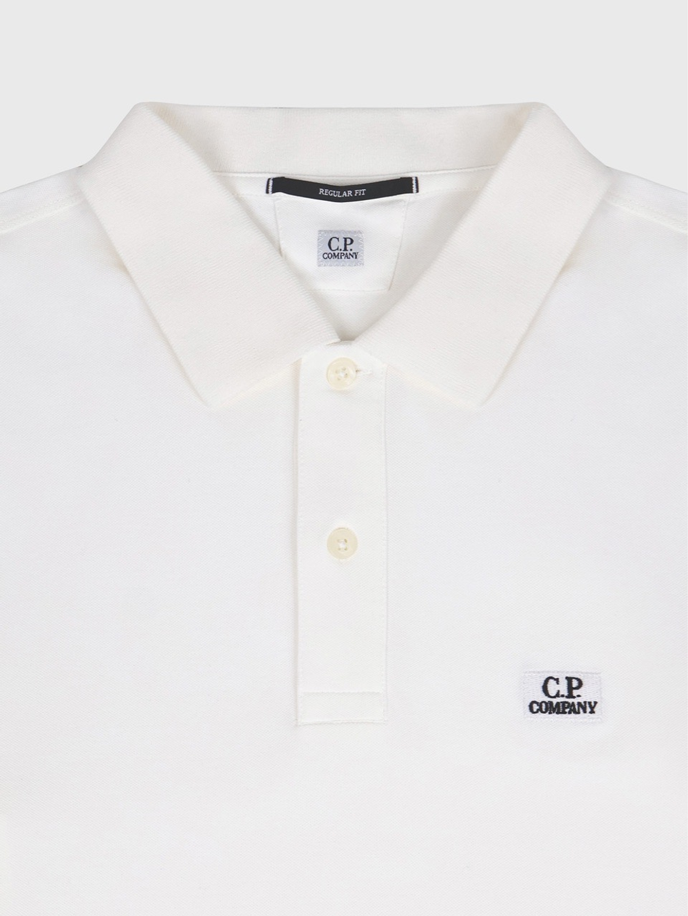 Поло с длинным рукавом C.P. Company Stretch Piquet White