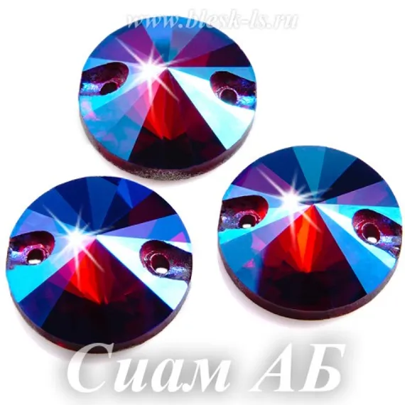 Пришивной риволи Solvo с 2 отверстиями, Сиам АБ