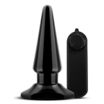 Черная анальная пробка с вибрацией Basic Vibrating Anal Pleaser - 10,2 см. (Цвет: черный)