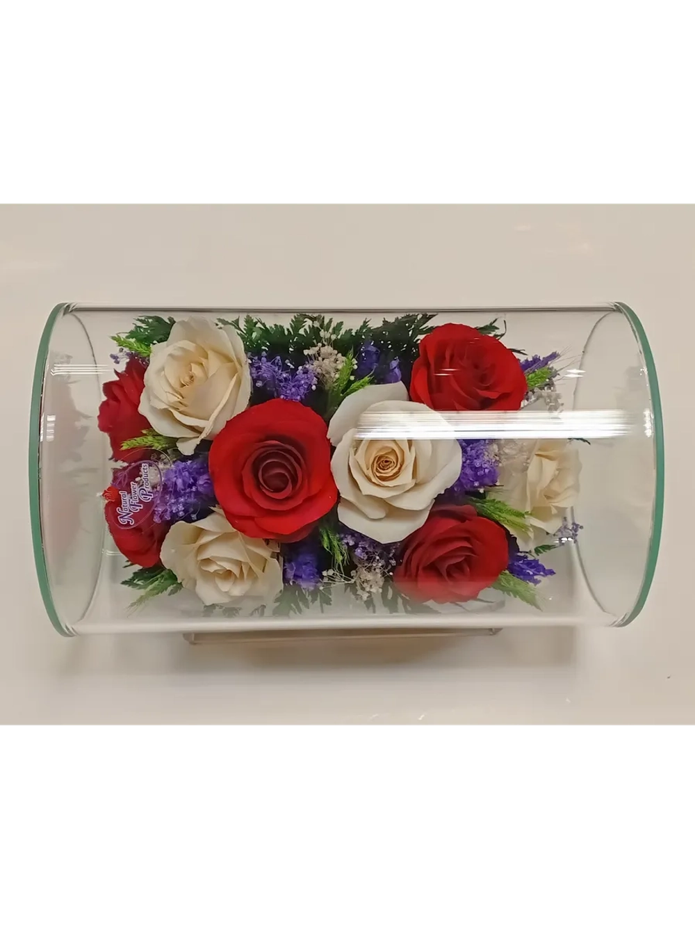 натуральные цветы в стекле, вакуум