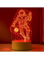 Светильник 3D ночник RISALUX «Космонавт», LED RGB, от сети,