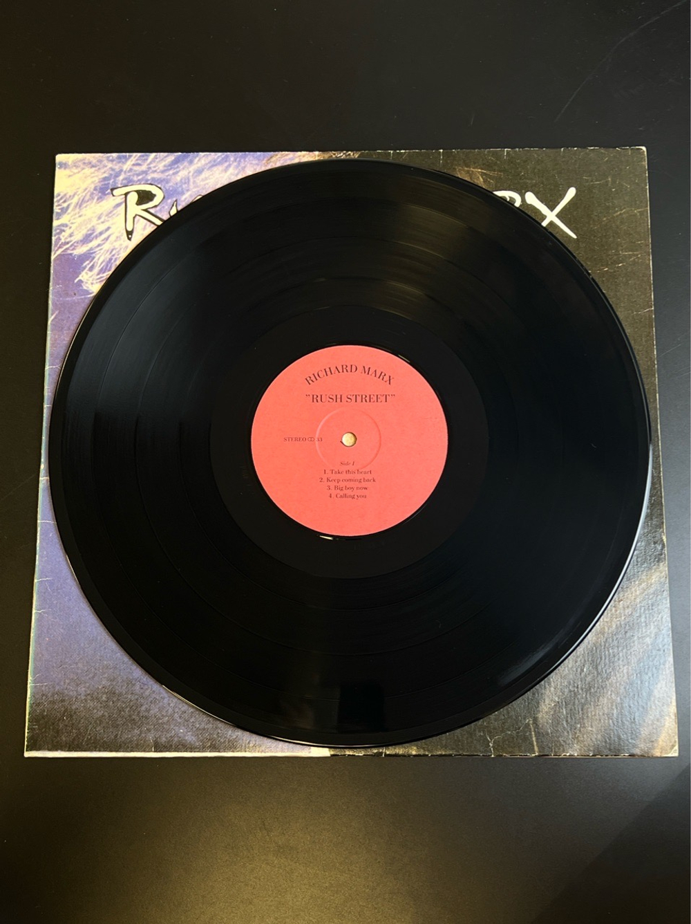LP Richard Marx - Rush street. Виниловая пластинка 12 дюймов