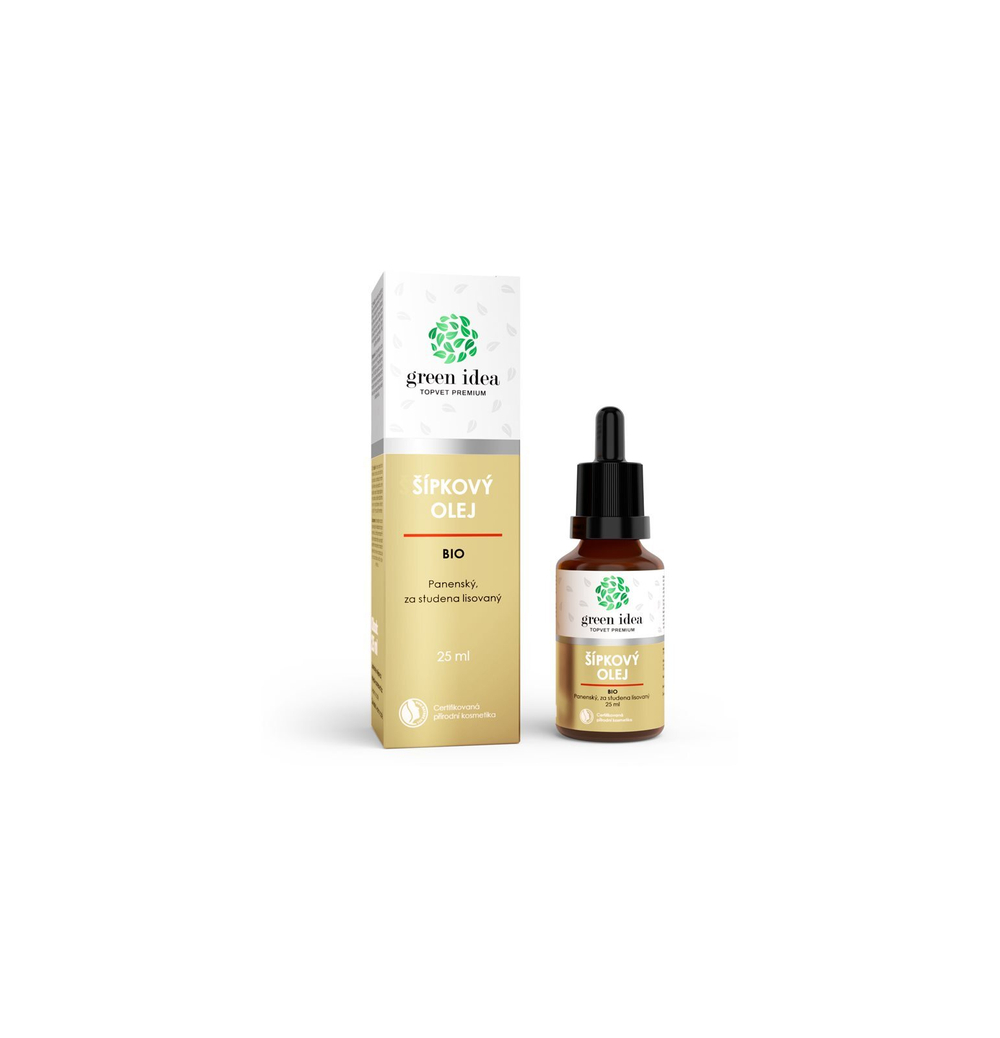 Green Idea  Topvet Premium BIO rosehip oil - Масло шиповника холодного отжима /   25  ml  / GTIN 8595643607874