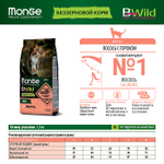 Сухой корм для кошек из лосося беззерновой Monge Cat BWild GRAIN FREE 1,5кг