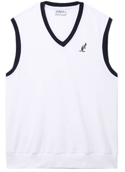 Мужская теннисная жилетка Australian Elastic Fleece Gauzed Gilet - белый