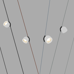 DK5541-WH+BK Поворотный светильник для трека-ремня Belty, серия Spot, со светодиодом, D100*H107мм, 48V DC, 12W, RA90, 38°, 3000K, IP20, белый с черным, алюминий