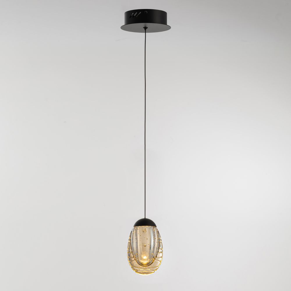 Подвесной светильник MD25090022-1A matt black/champagne