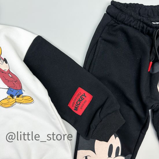 Комплект из футера "Mickey Mouse" белый/черный