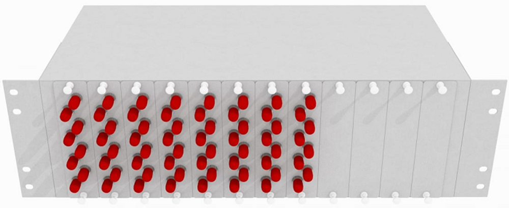 Кросс оптический стоечный  TopLAN КРС-Top-3U-64ST/U-OS2-GY