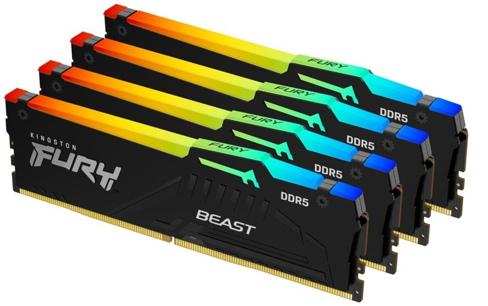 Модуль памяти DDR5 128GB (4*32GB) Kingston FURY KF552C40BBAK4-128