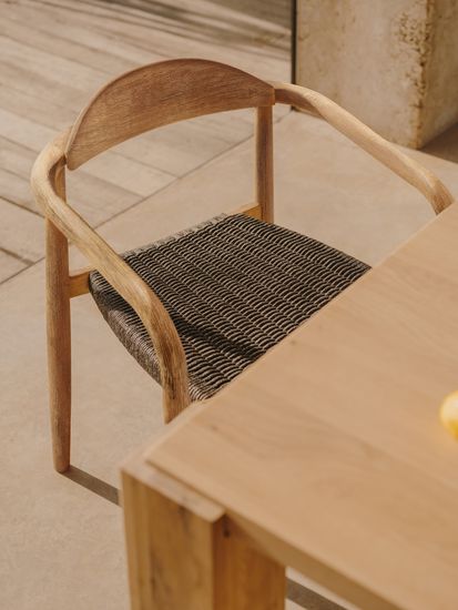 Кресло Glynis натуральный, черный