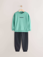 Толстовка и джоггеры в комплекте для мальчика Next E43-665, Мятный, Черный