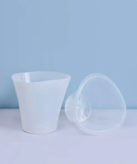 Кашпо для цветов пластиковое 1,5л d-15см «Лагуна» со вставкой прозрачный