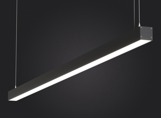Подвесной линейный LED светильник LP33-3000 81Вт 5000К IP20 черный 7452Лм 3000х35х35мм DARKLUM