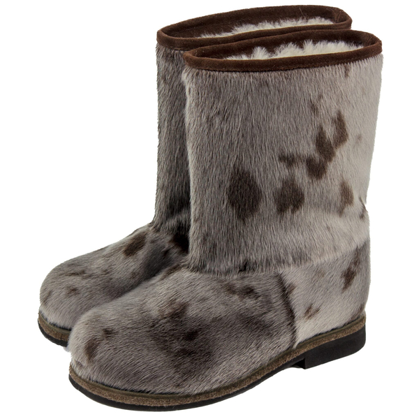 Унты мужские укороченные из меха пятнистой нерпы