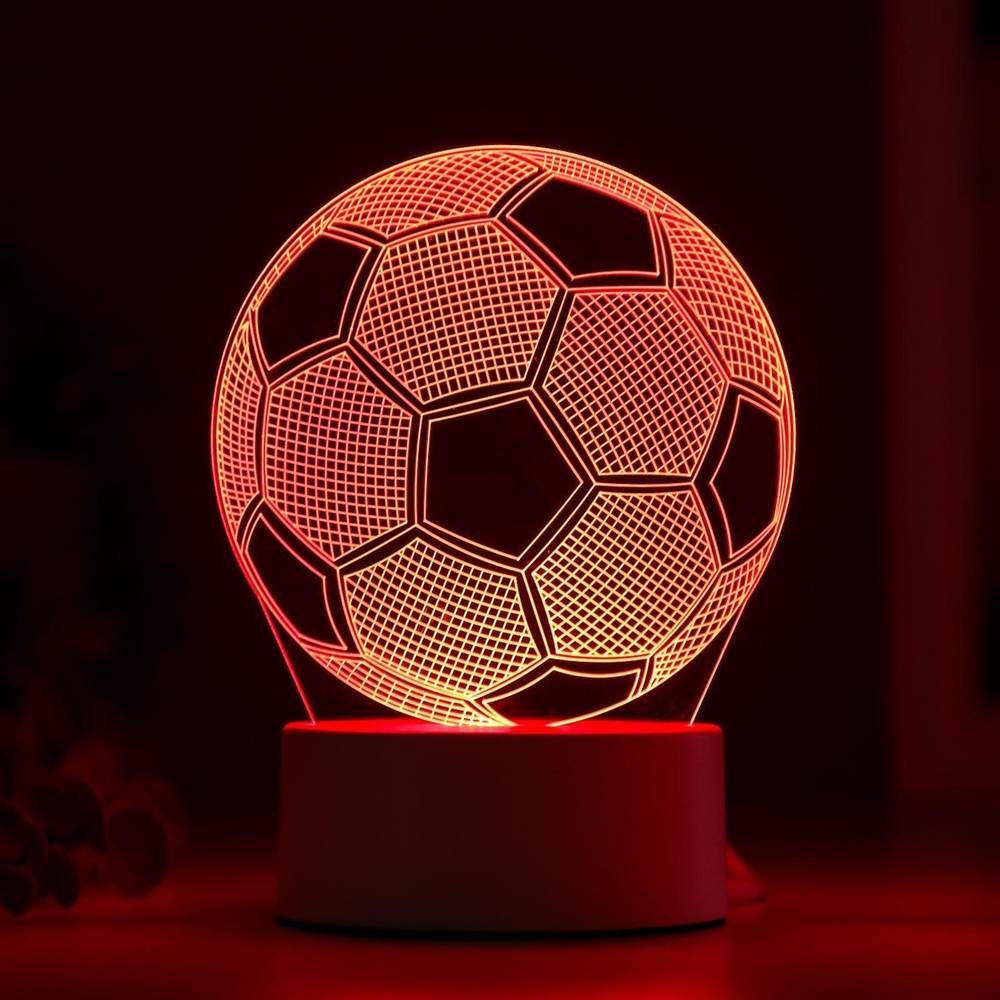 Светильник Футбольный мяч LED RGB от сети 9,5x12,5x16 см