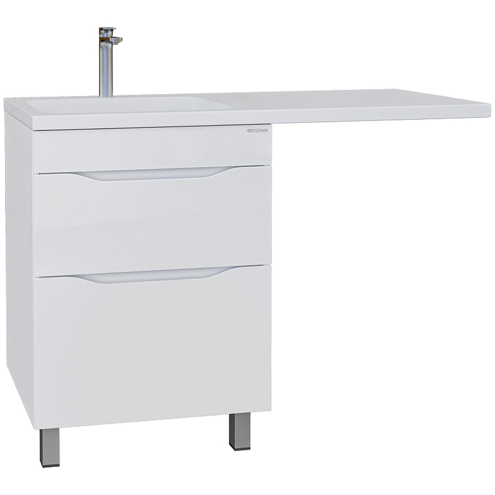 Раковина Grossman Madera Камилла 110 L 1101031 с местом под стиральную машину Белая