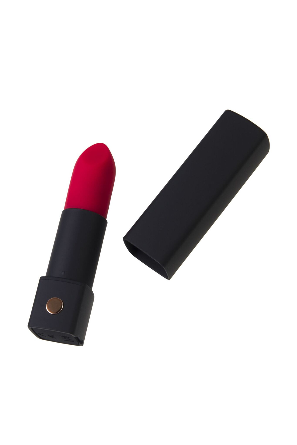 Мини-вибратор в форме помады Exomoon - 8,8 см. (Цвет: черный)