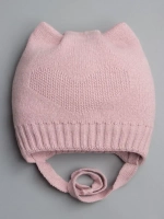 Шапка для девочки с ушками осенняя