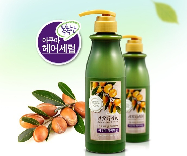 Аква-сыворотка Welcos Confume Argan Aqua Hair Serum для сухих и жестких волос с аргановым маслом 500 мл