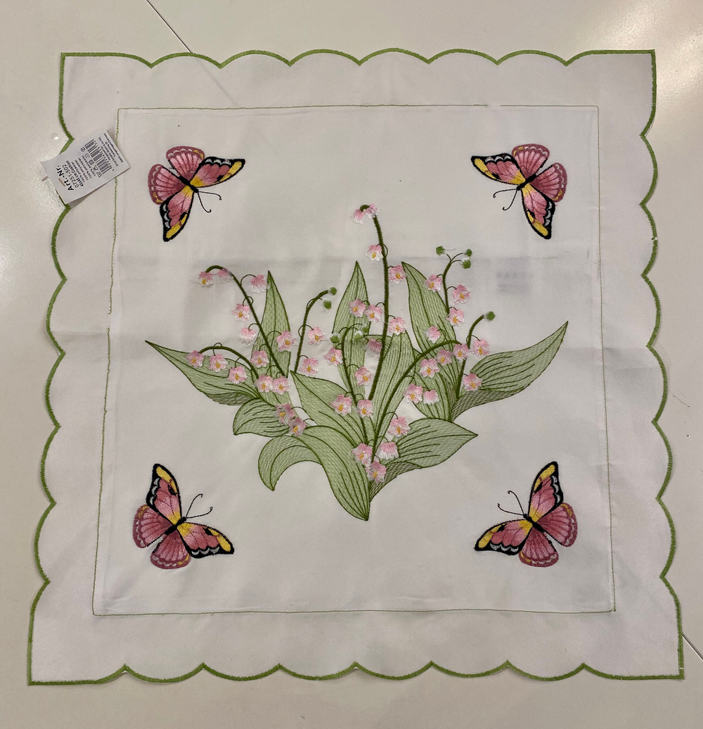 Наволочка декоративная с вышивкой (Германия) 45х45см