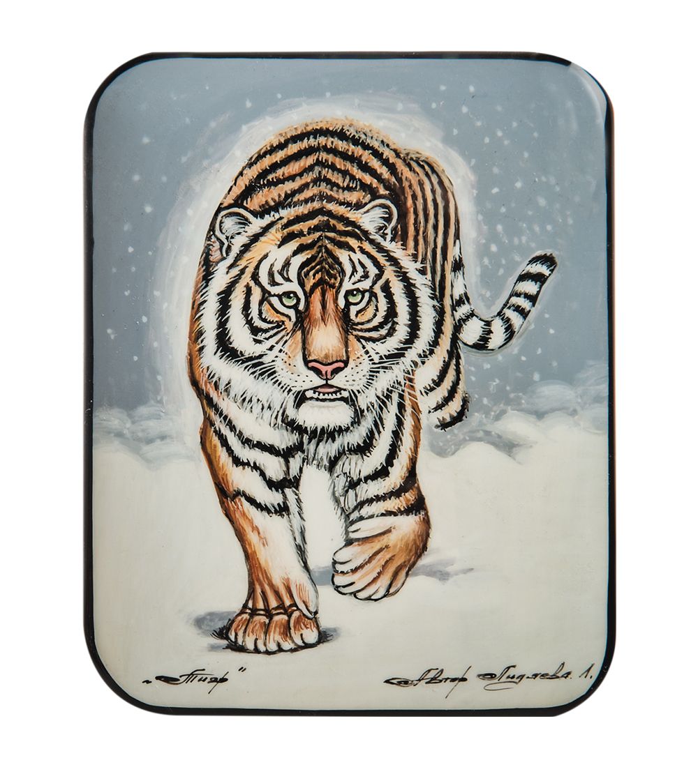 ШК-55/164-C Шкатулка «Тигр» исп. Лидяева